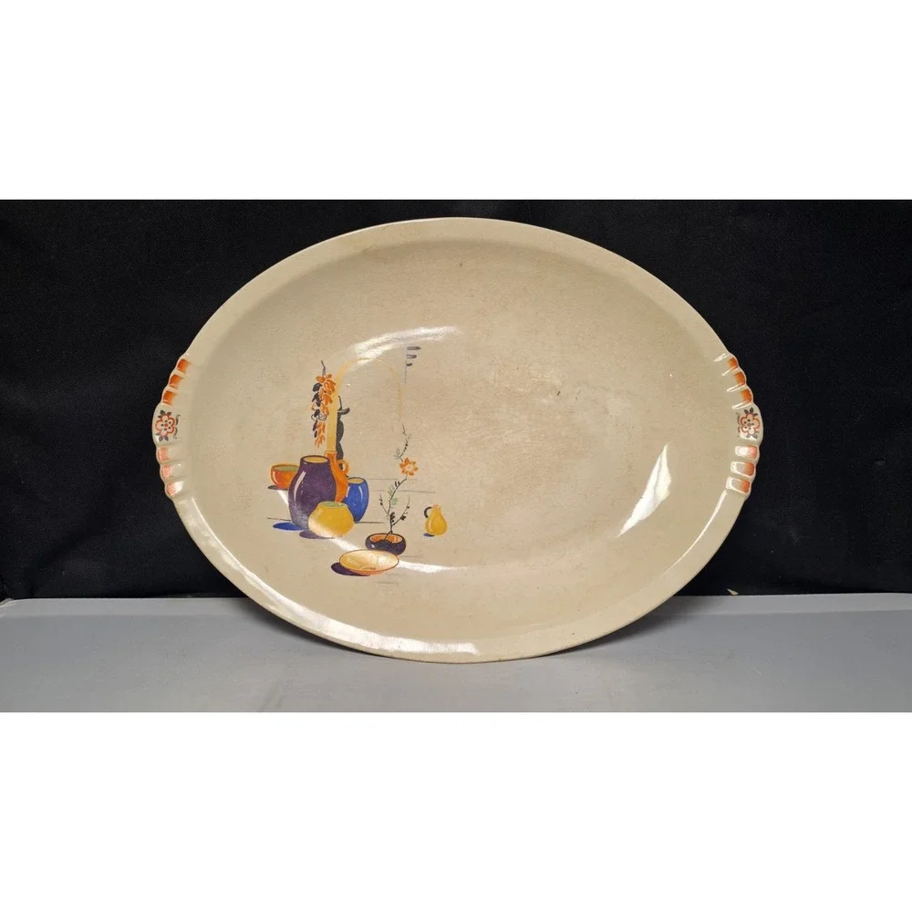VINTAGE PADEN CITY MEXICANA HACIENDA OVAL PLATTER